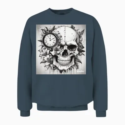 Skull Custom Unisex Sweatshirt - Dark Heather