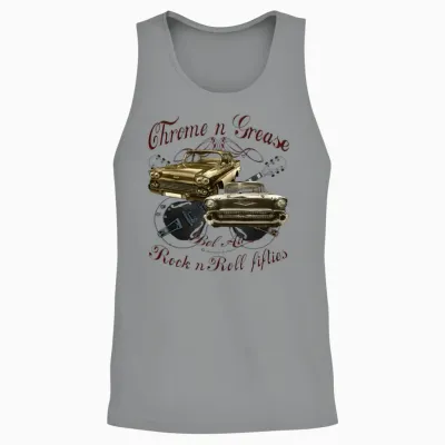 Chrome N Grease Bel Air Usa Chevy Classic Car Unisex Tank Top - Sport Grey