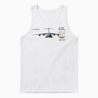 C-17 Globemaster Unisex Tank Top - White