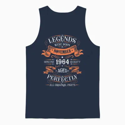 Birthday in November 1964 - November Unisex Tank Top - Navy