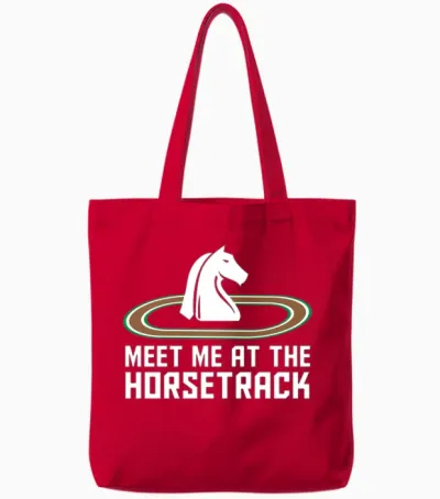 Horse Racing Tote Bags - Red
