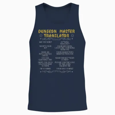 Gaming-Master,board Game,role-Playing Game,player,dungeon Unisex Tank Top - Navy