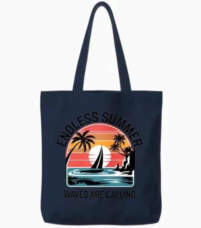 Waves Are Calling 2 Tote Bags - Navy