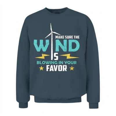 Wind Turbine Tech Make Sure the Wind Green Energy Unisex Sweatshirt - Dark Heather