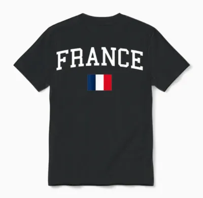Drapeau Français Hommes Femmes Enfants France Unisex T-Shirt - Black