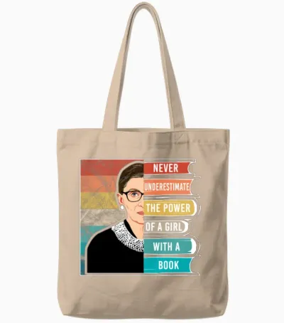 Ruth Bader Ginsburg - Rbg - Notorious - Feminist Tote Bags - Natural