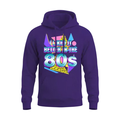 Retro 1980 80s Unisex Hoodie - Purple