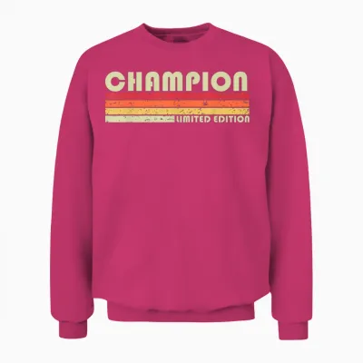 Champion Surname Funny Retro Vintage 80s Birthday Reunion Unisex Sweatshirt - Heliconia