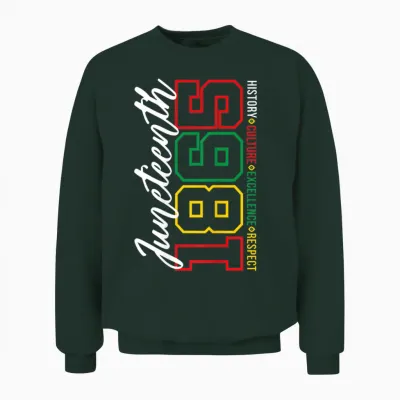 Juneteenth 1865 Shirts Women Men June 19th 1865 Freedom Day Unisex Sweatshirt - Forest