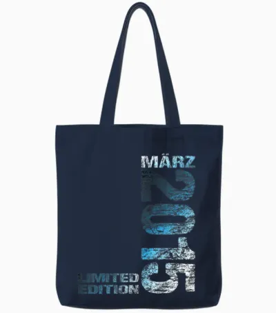 März 2015 Junge Mädchen 11. Geburtstag Limited Edition 11 Tote Bags - Navy