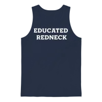 Educated Redneck Unisex Tank Top - Navy – 1