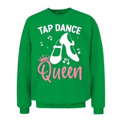 Dancing Female Tap Dancer Unisex Sweatshirt - Irish Green