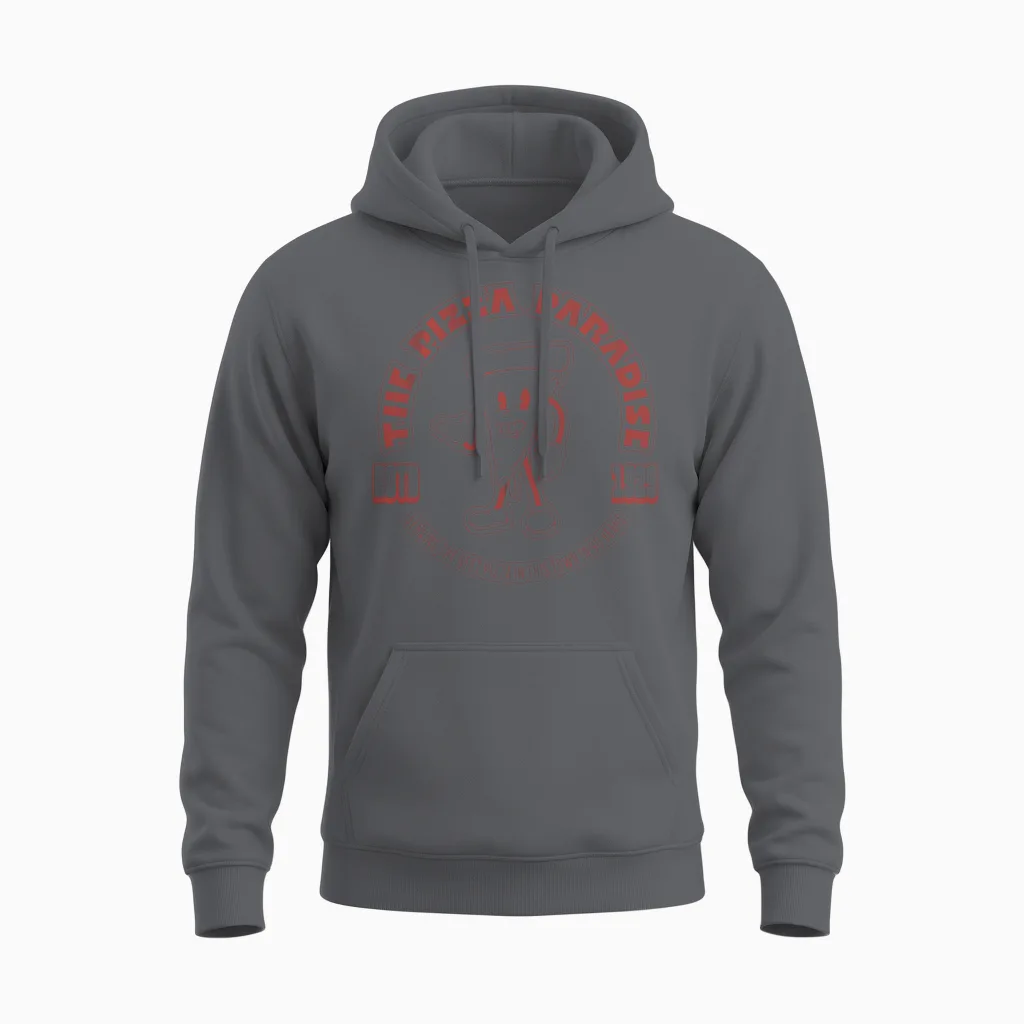 Funny Pizza Unisex Hoodie in Charcoal
