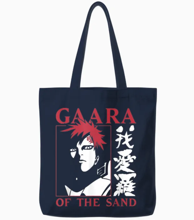 Naruto Shippuden Gaara of the Sand Tote Bags in Navy