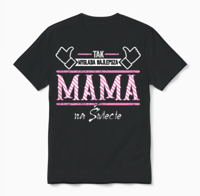 Mutter Tak Wyglada Najlepsza Mama Na Swiecie Unisex T-Shirt in Black