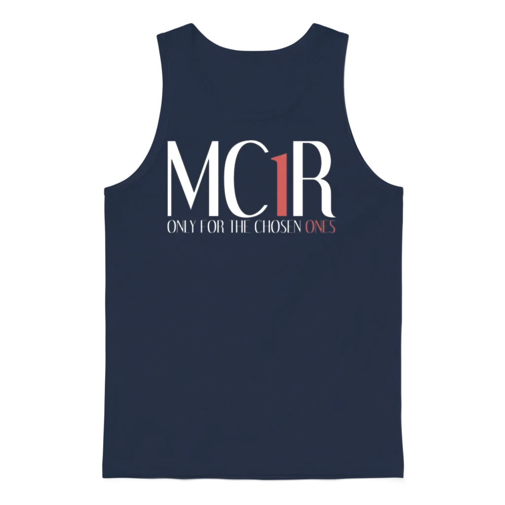 Mc1r Only for the Chosen Ones Funny Redhead Unisex Tank Top - Navy