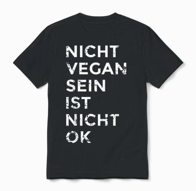 Nicht Vegan Sein Ist Nicht Ok I Damen & Herren I Veganismus Unisex T-Shirt in Black