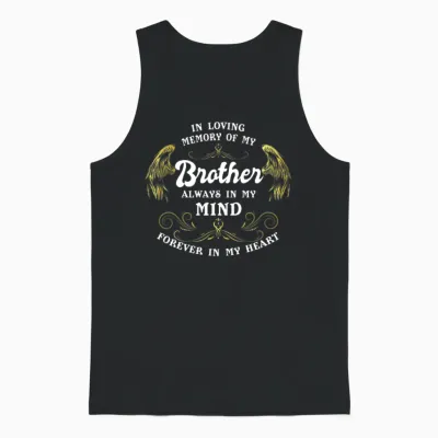 Brother Grief, Brother Lives in Heaven, Memory Unisex Tank Top - Black