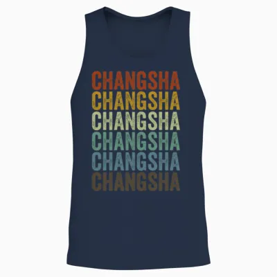 Changsha China Retro Vintage Unisex Tank Top - Navy