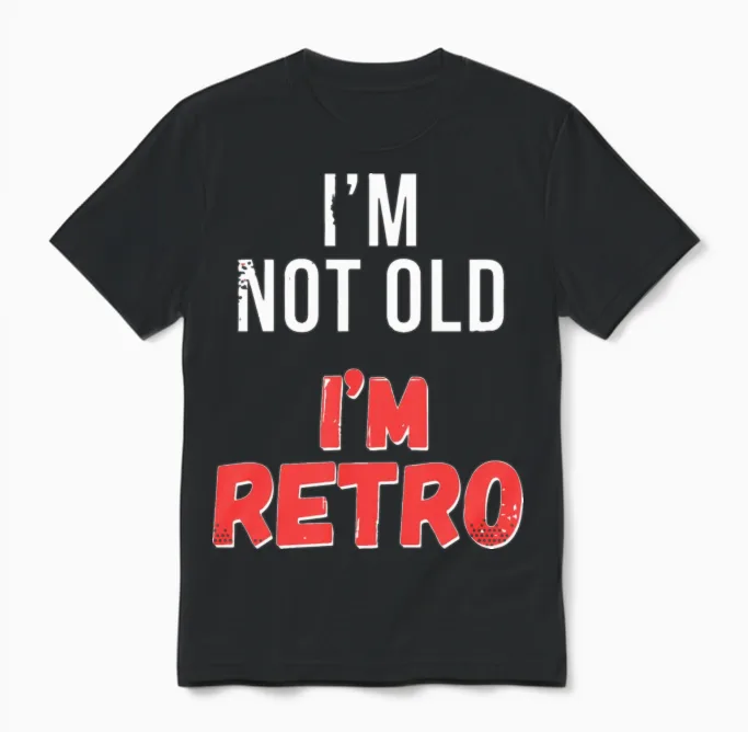 Funny Retro Birthday Unisex T-Shirt in Black