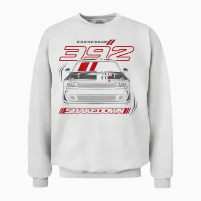 Dodge Challenger 392 Shakedown, Last Call Unisex Sweatshirt - White