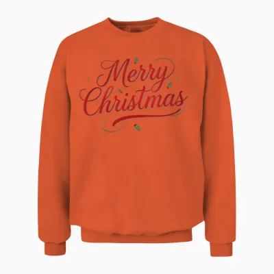 Merry Christmas Unisex Sweatshirt - Orange