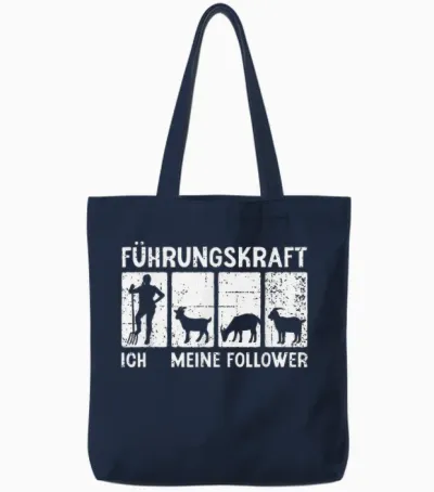 Ziege Führungskraft Ziegenbock Landwirtin Ziegen Tote Bags - Navy