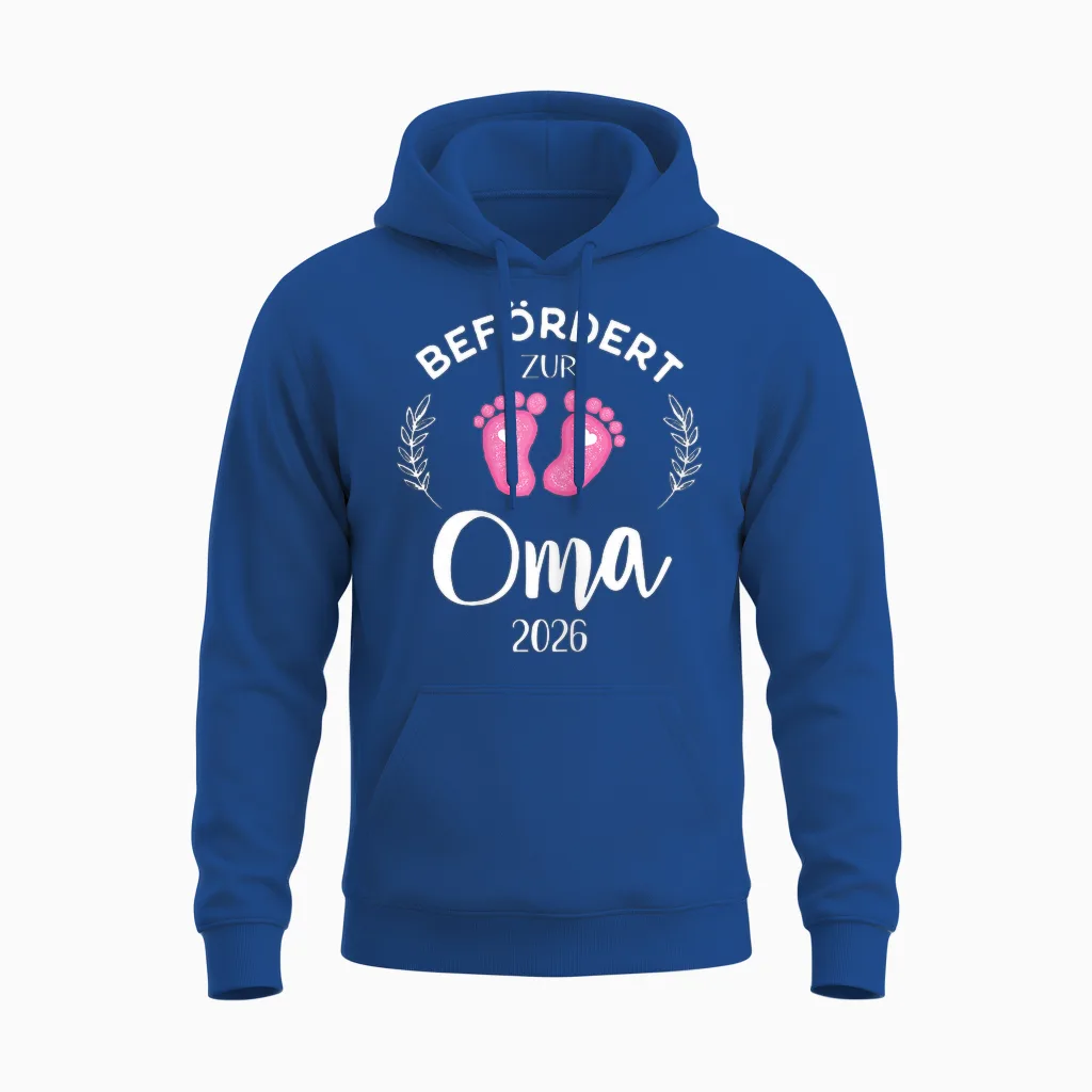 Stolze Oma Großmutter Befördert Zur Oma 2026 Unisex Hoodie in Royal