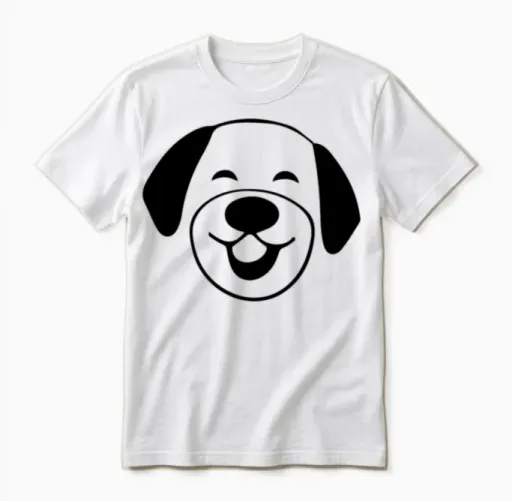 Smiling Dog Lovers Unisex T-Shirt in White