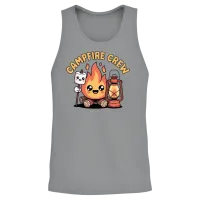 Cute Pastel Campfire Marshmallow Lantern Kawaii Unisex Tank Top - Sport Grey – 2