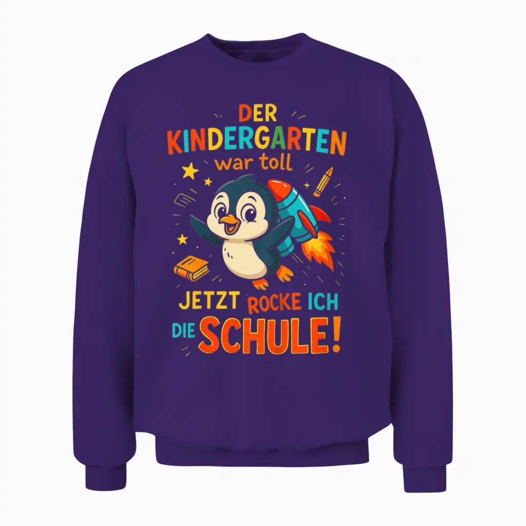 Children's First Day of School Unisex Sweatshirt in Purple