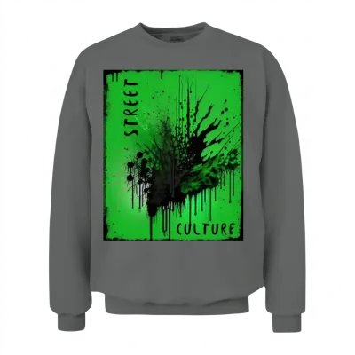 Street Culture Grunge Style Unisex Sweatshirt - Graphite Heather