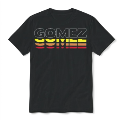 Gomez First Name Funny Vintage Sunset Gomez Unisex T-Shirt - Black