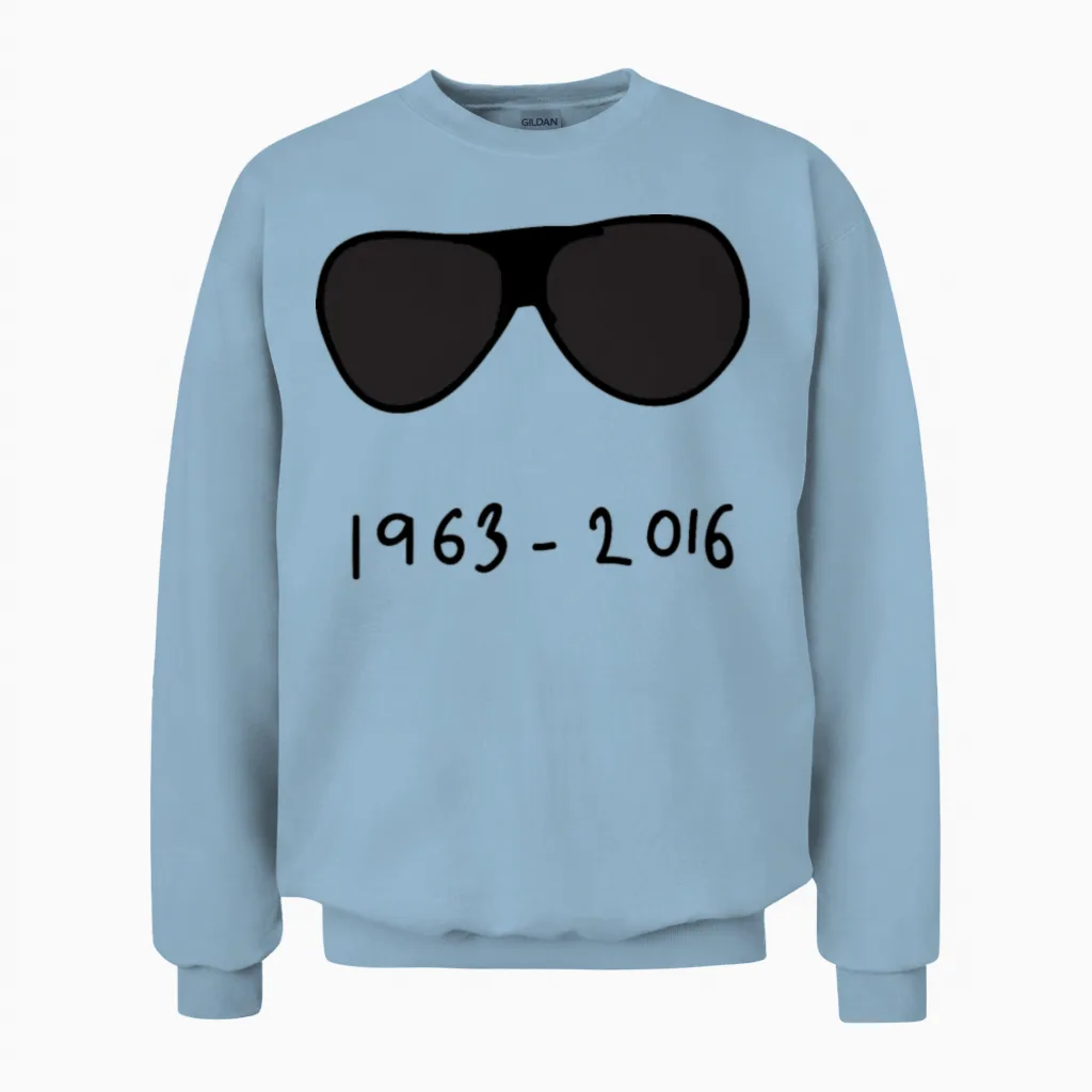 George Michael Tribute 1963 2016 Unisex Sweatshirt in Light Blue