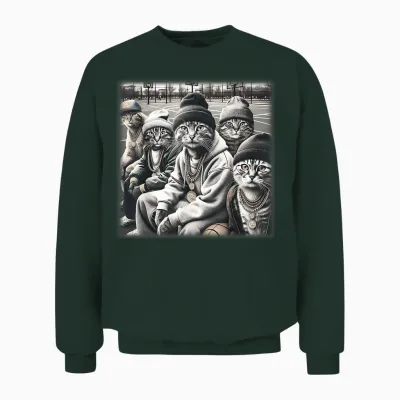 Lustiges Gangster-Meme Aus Den 90er Jahren Von Gang of Feral Street Cats Unisex Sweatshirt - Forest