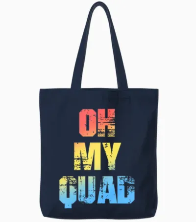 Oh My Quad Atv Slogan for Quad Bike Riders Tote Bags - Navy