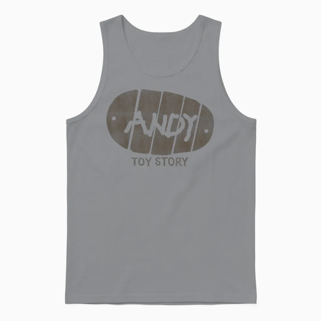 Disney Toy Story Andy Handwritten Unisex Tank Top in Sport Grey