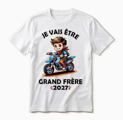 Enfant Je Vais Etre Grand Frère 2027 Futur Grand Frere Unisex T-Shirt - White