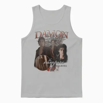 The Vampire Diaries Damon Unisex Tank Top - Ash