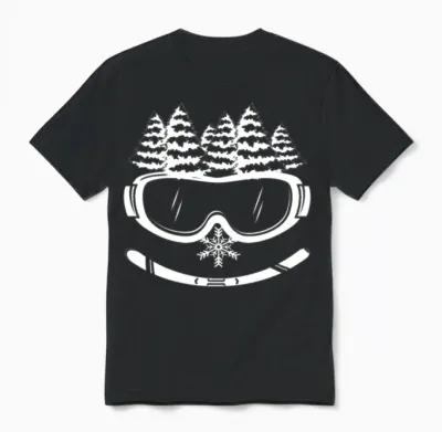 Ski Goggles Winter Sports Snowboarder Skier Piste Unisex T-Shirt - Black