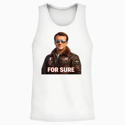 For Sure Sunglasses Aviator President Pilot Air Unisex Tank Top - White