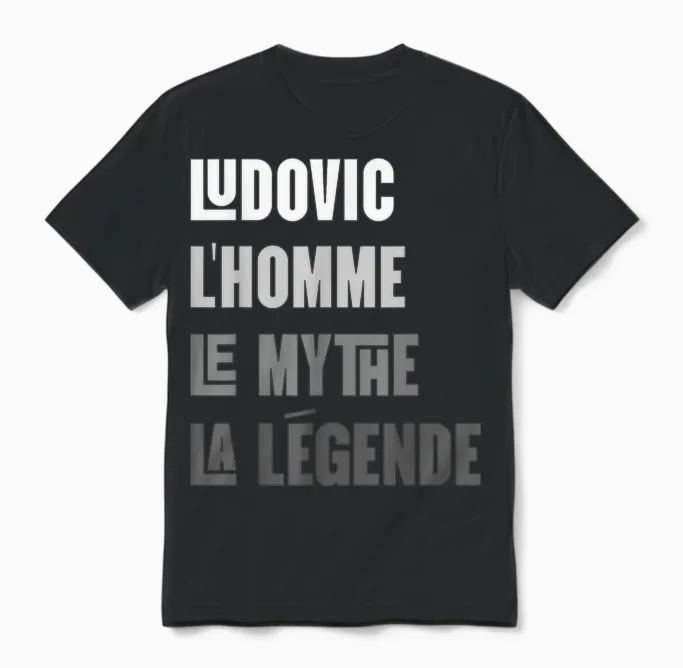 Ludovic Men's Myth Legend Custom Gift Ludovic Unisex T-Shirt in Black