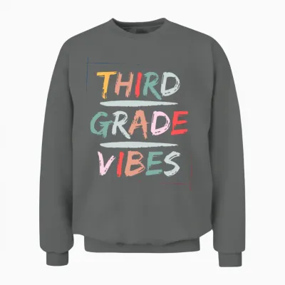 Third Grade Vibes 3rd Grade Retro Unisex Sweatshirt - Graphite Heather