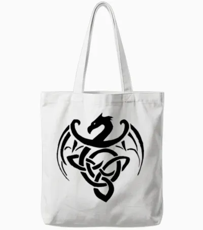 Celtic Dragon 2 Tote Bags - White