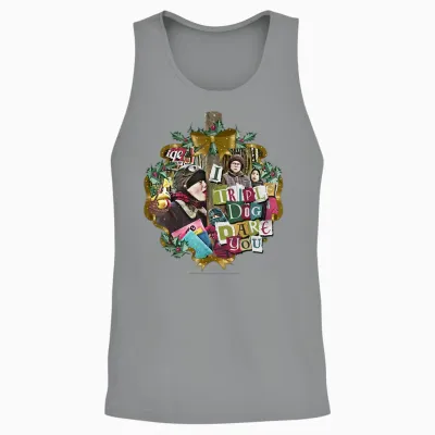 A Christmas Story I Triple Dog Dare You Collage Wreath Unisex Tank Top - Sport Grey