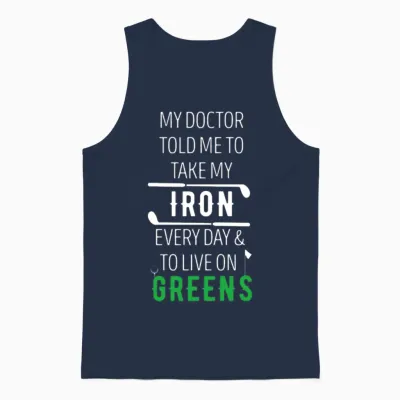 Golf Live on Greens Golfer Unisex Tank Top - Navy
