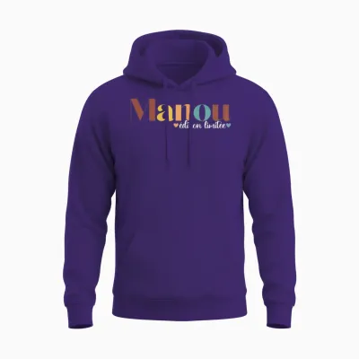 Cadeau Manou Fête Des Mères Maman Mamie Unisex Hoodie - Purple