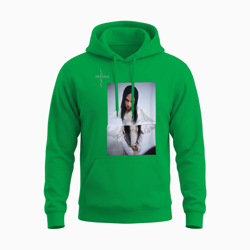 Official Lady Gaga Mayhem Photo Unisex Hoodie in Irish Green