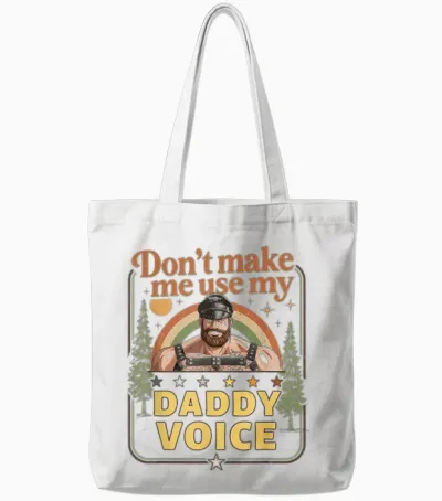 Peinliches Shirt Lustig Unangemessener Papa Stimme Humor Tote Bags - White
