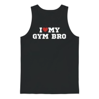 I Love My Gym Bro Funny Training Unisex Tank Top - Black – 1